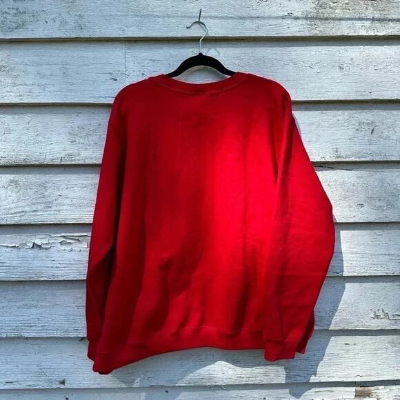 Vintage handmade Santa embroidered Cute collared grandma sweatshirt plus size - Picture 5 of 5